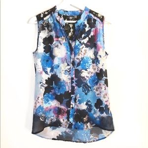 KUT from the KLOTH floral lace button tank blouse